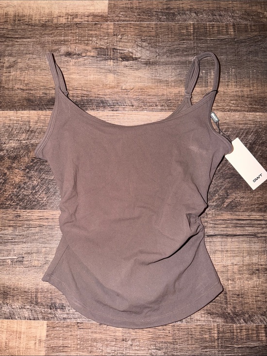 Swt Tops - Brown Slim-Fit Scoop Neck Camisole
